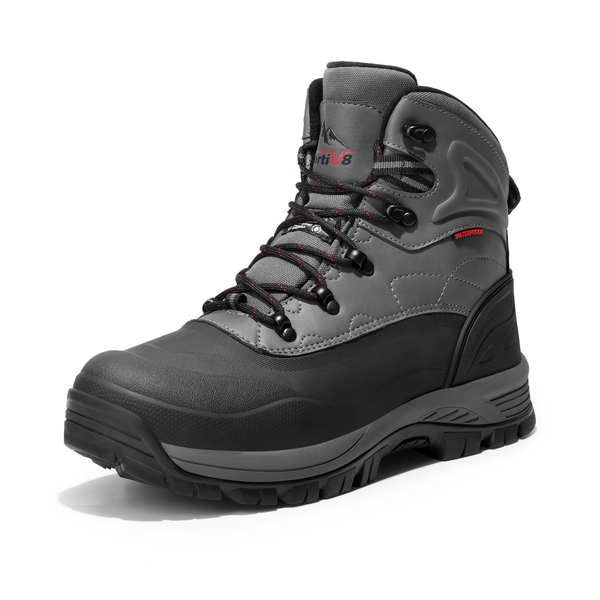 Men's Wide Fit Waterproof winter Snow Hiking BootsNortiv 8